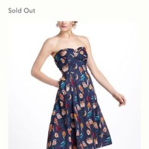 Anthropologie bird print dress size 0